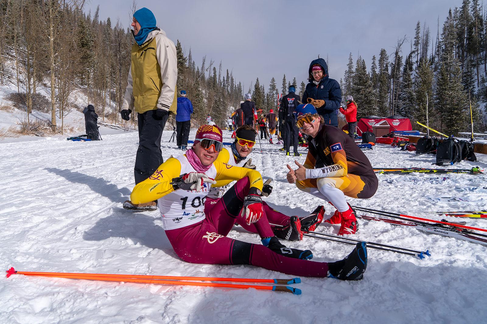 Jack (CMU), Griffin (CMU) and Austin (Wyo) after the race.