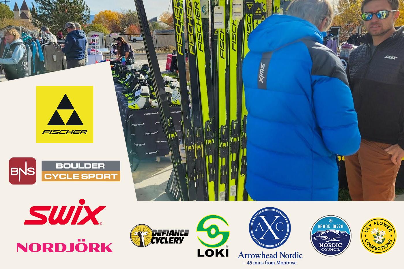 Free Nordic-only Ski Swap on October 24, 2026, in Grand Junction, with cross country ski gear and expert fitting assistance from CMU athletes.